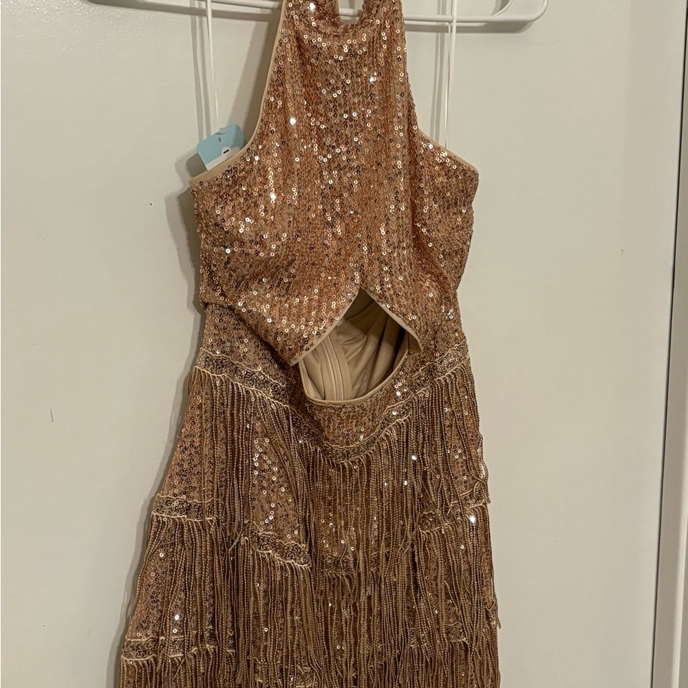 BellanBlue Shimmering Gold Sequin Roarin 20s Dress